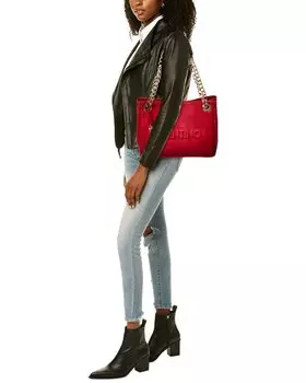 Valentino by Mario Valentino Кожаная сумка через плечо с тиснением Luisa, красный