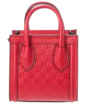 Valentino by Mario Valentino Кожаная сумка-тоут с монограммой Eva Valentino, красный