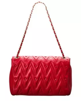 Valentino by Mario Valentino Posh Кожаная сумка через плечо с бриллиантами, красный