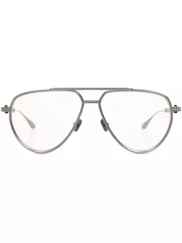 Valentino Eyewear очки Rockstud в оправе пилота, серебристый