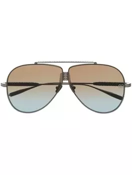 Valentino Eyewear солнцезащитные очки-пилоты Rockstud, черный