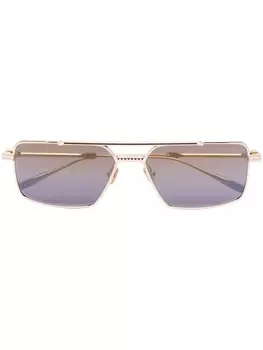 Valentino Eyewear солнцезащитные очки-пилоты Rockstud, золотистый