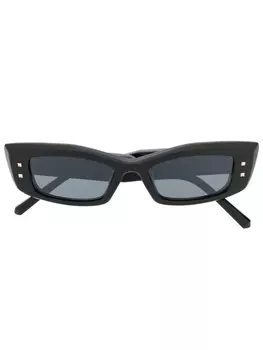 Valentino Eyewear солнцезащитные очки Rockstud в прямоугольной оправе, черный