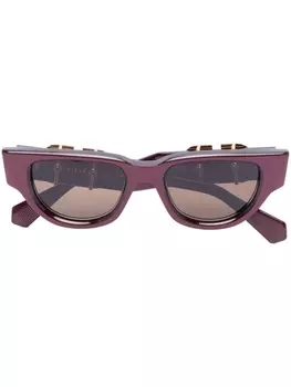 Valentino Eyewear солнцезащитные очки с логотипом VLogo Signature, красный