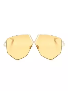Valentino Eyewear солнцезащитные очки V-Hexagon, золотой
