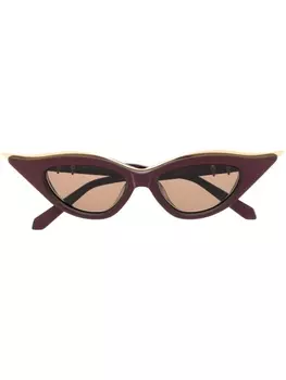 Valentino Eyewear солнцезащитные очки в оправе 'кошачий глаз', красный