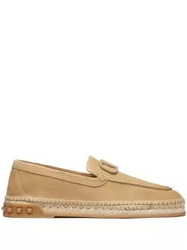 Valentino Garavani эспадрильи с логотипом VLogo Signature, нейтральный цвет