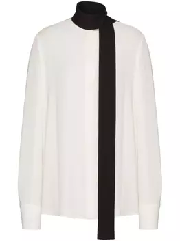 Valentino Garavani блузка с шарфом, белый