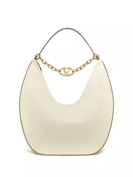 Valentino Garavani большая сумка на плечо с логотипом VLogo Moon, нейтральный цвет