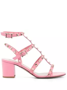 Valentino Garavani босоножки Rockstud 60, розовый