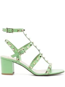 Valentino Garavani босоножки Rockstud 60, зеленый