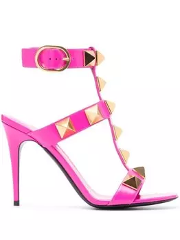 Valentino Garavani босоножки Roman Stud на высоком каблуке, розовый