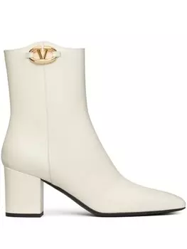 Valentino Garavani ботильоны с логотипом VLogo 70, нейтральный цвет