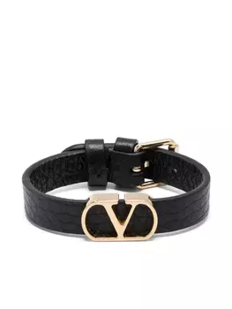 Valentino Garavani браслет с логотипом VLogo Signature, золотой
