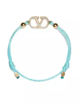 Valentino Garavani браслет с логотипом VLogo Signature, синий