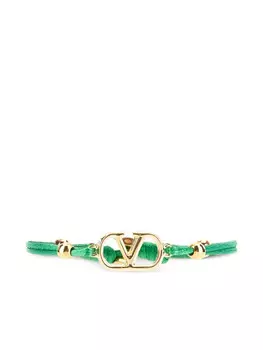 Valentino Garavani браслет с логотипом VLogo Signature, зеленый