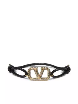 Valentino Garavani браслет с логотипом VLogo Signature, золотой