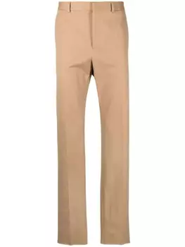 Valentino Garavani брюки чинос со складками, нейтральный цвет