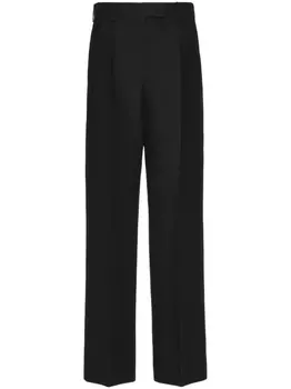 Valentino Garavani брюки Crepe Couture строгого кроя, черный