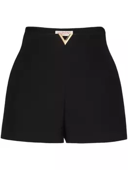 Valentino Garavani брюки Crepe Couture строгого кроя, черный