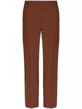 Valentino Garavani брюки с лампасами, коричневый