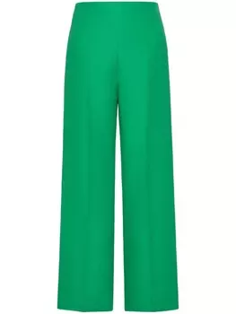 Valentino Garavani брюки широкого кроя, зеленый