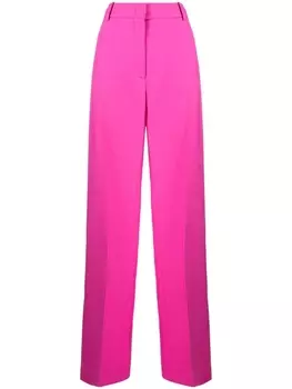Valentino Garavani брюки строгого кроя с завышенной талией, розовый