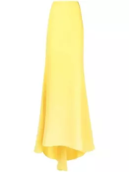 Valentino Garavani длинная шелковая юбка, желтый