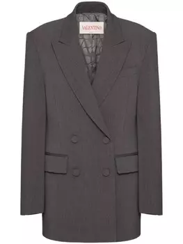 Valentino Garavani двубортный блейзер, серый