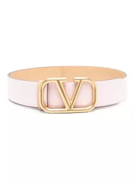 Valentino Garavani двусторонний ремень с логотипом VLogo Signature, розовый