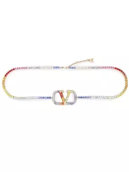 Valentino Garavani двусторонний ремень с логотипом VLogo Signature, синий