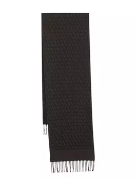 Valentino Garavani двусторонний шарф Toile Iconographe, коричневый