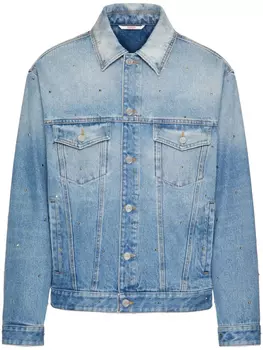 Valentino Garavani джинсовая куртка Rockstud, синий