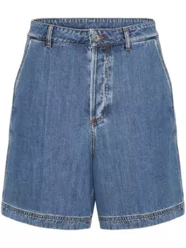 Valentino Garavani джинсовые шорты с логотипом VGold, синий