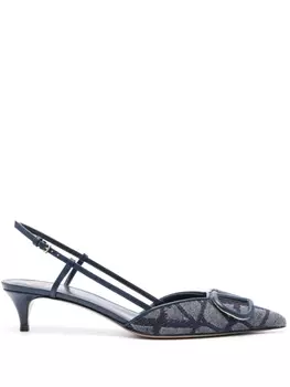 Valentino Garavani джинсовые туфли Toile Iconographe 40, синий