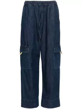 Valentino Garavani джинсы карго с логотипом VLogo Signature, синий