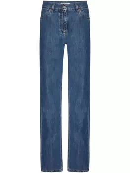 Valentino Garavani джинсы прямого кроя из хлопка со средней посадкой, синий