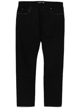 Valentino Garavani джинсы с декором Rockstud, черный