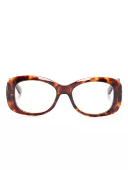 VALENTINO GARAVANI EYEWEAR очки в овальной оправе, коричневый