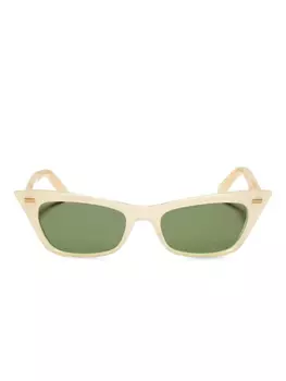 VALENTINO GARAVANI EYEWEAR солнцезащитные очки «кошачий глаз», белый