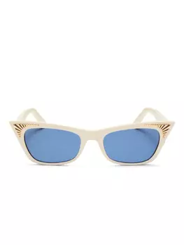VALENTINO GARAVANI EYEWEAR солнцезащитные очки «кошачий глаз», белый