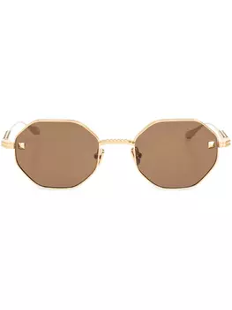 VALENTINO GARAVANI EYEWEAR солнцезащитные очки с декором Rockstud, золотой
