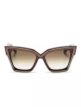 VALENTINO GARAVANI EYEWEAR солнцезащитные очки V-Grace в оправе 'бабочка', красный