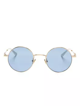 VALENTINO GARAVANI EYEWEAR солнцезащитные очки в круглой оправе, золотой