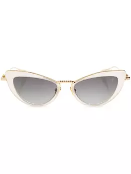 VALENTINO GARAVANI EYEWEAR солнцезащитные очки в оправе 'кошачий глаз', золотой