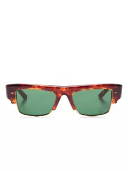 VALENTINO GARAVANI EYEWEAR солнцезащитные очки в прямоугольной оправе, коричневый