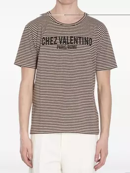 Valentino Garavani футболка Chez Valentino, коричневый