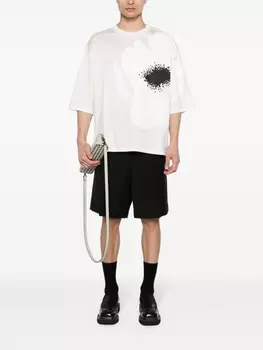 Valentino Garavani футболка с цветочным принтом, белый