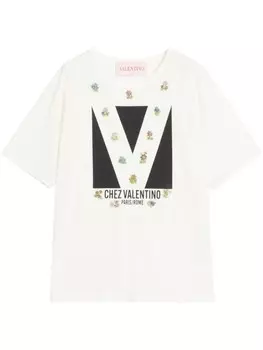 Valentino Garavani футболка с логотипом, нейтральный