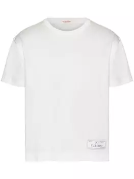 Valentino Garavani футболка с нашивкой-логотипом, белый